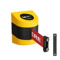 Montour Line Retr. Belt Barrier Yellow Warehouse Rack Mount, 7.5ft RWait..Belt (M) WMX140-YW-PLEASRW-WR-M-75